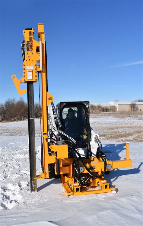 skid steer guardrail attachment